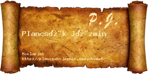 Plancsák Jázmin névjegykártya